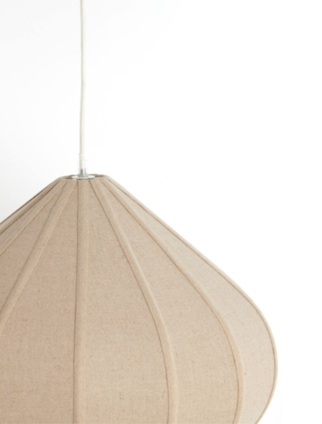 Zubeda Hanging Lamp - Linen Natural/ White Finishes