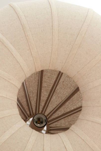 Zubeda Hanging Lamp - Linen Natural/ White Finishes
