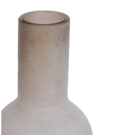 LAZARO Vase - Glass Matt Light Brown