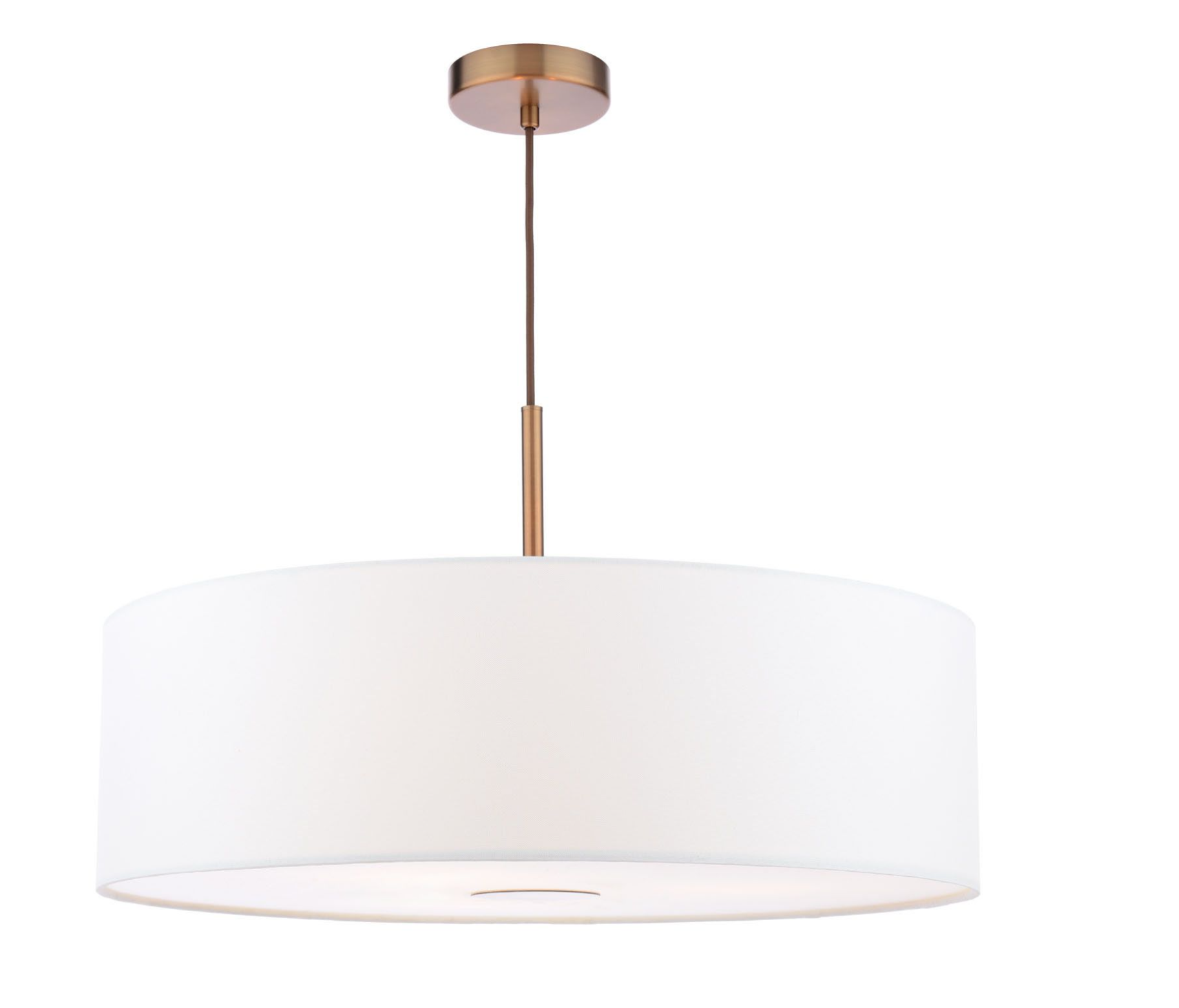 Isla 3 Light Pendant- Antique Bronze and Ivory Shade