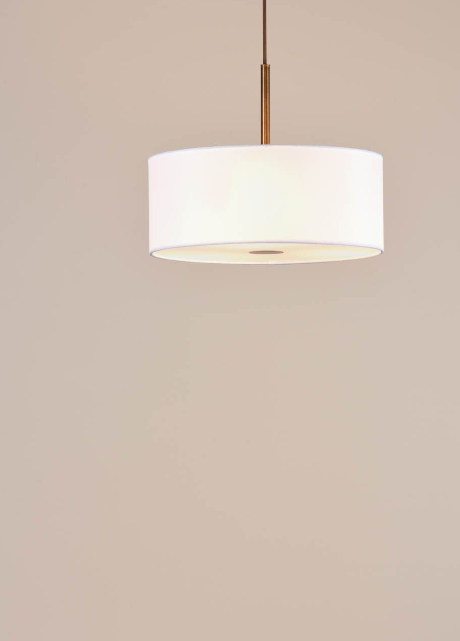 Isla 3 Light Pendant- Antique Bronze and Ivory Shade