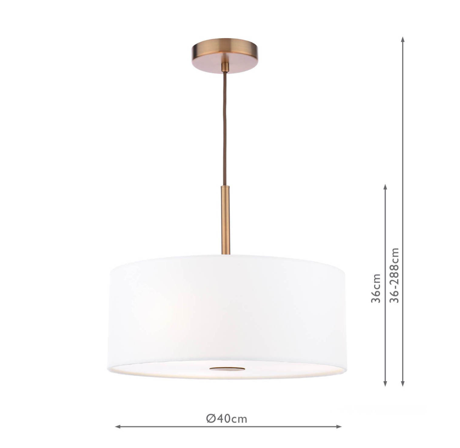 Isla 3 Light Pendant- Antique Bronze and Ivory Shade