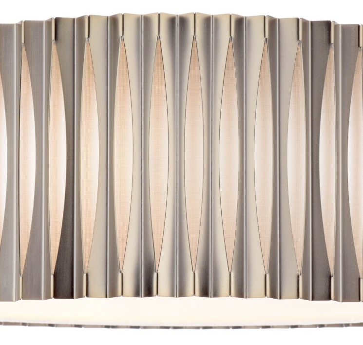 Netra 3 Lt Flush Light-  Satin Bronze and Ivory