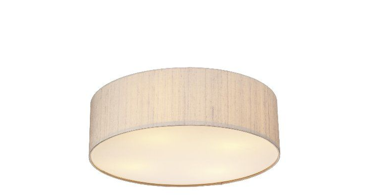Paolo 3/4 Lt Flush Light-  Bespoke and Polished Chrome With Bespoke Shade