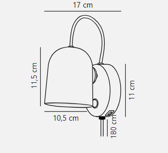 Angle GU10 Wall light-  Black/ White