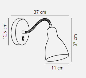 Cyclone Surface Wall Light- White/ Black