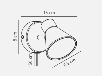 Eik Wall Light- Grey/ Black/ White Finishes