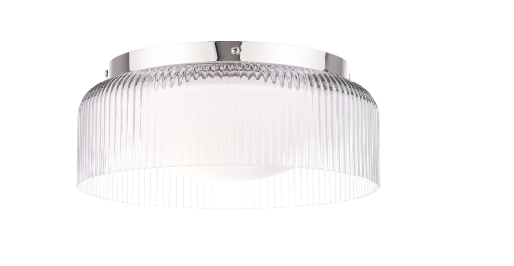 Charissa Bathroom Ceiling Light- Polished Chrome/ Black Finish
