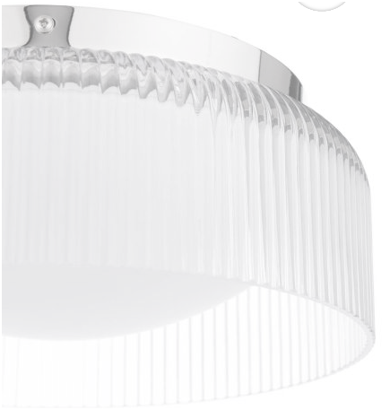 Charissa Bathroom Ceiling Light- Polished Chrome/ Black Finish