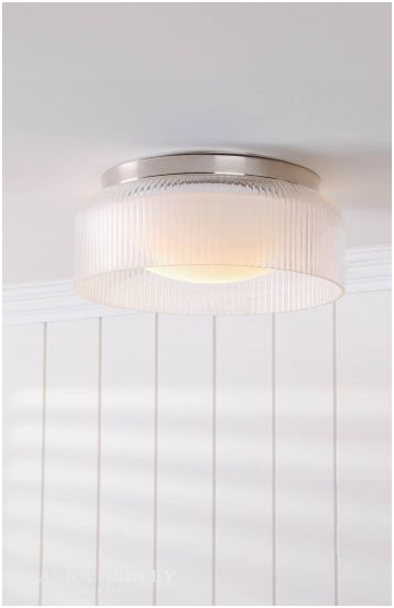 Charissa Bathroom Ceiling Light- Polished Chrome/ Black Finish