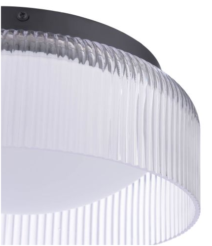 Charissa Bathroom Ceiling Light- Polished Chrome/ Black Finish