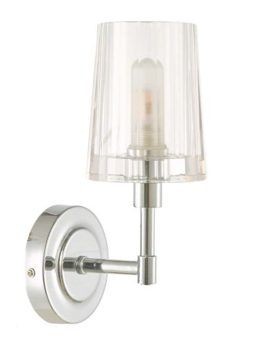 Blake Bathroom Wall Light- Polished Chrome and Crystal