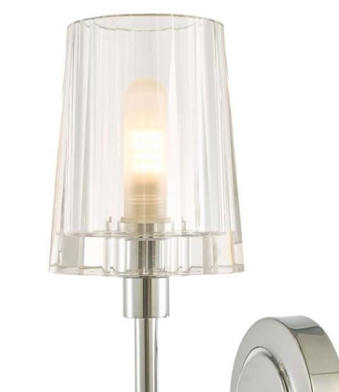 Blake Bathroom Wall Light- Polished Chrome and Crystal