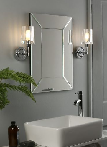Blake Bathroom Wall Light- Polished Chrome and Crystal