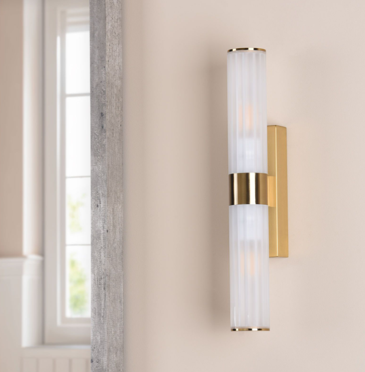 Lars 2 Light Bathroom Wall Light- Polished Chrome/ Brushed Gold/ Black Finishes