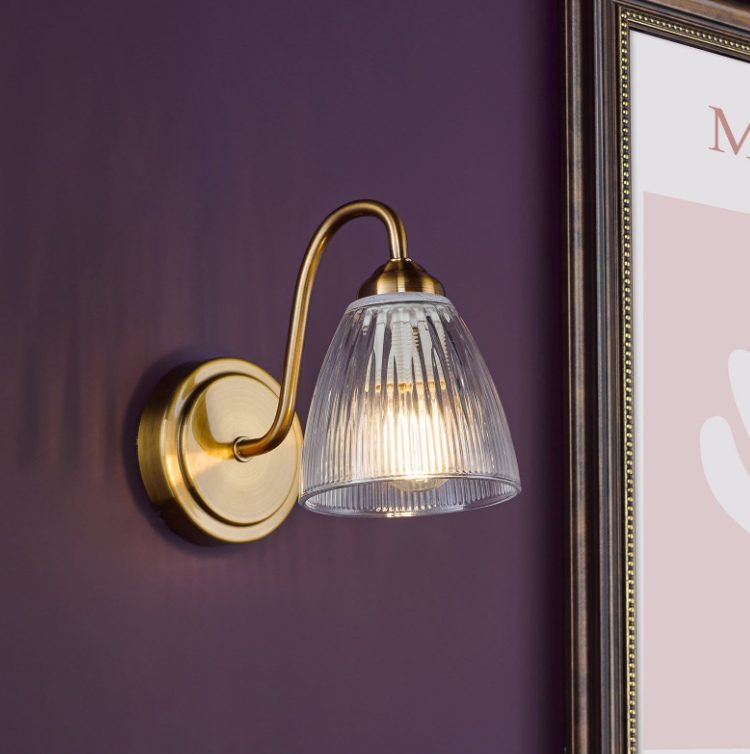 Glynis Wall Light- Antique Bronze/ Polished Nickel