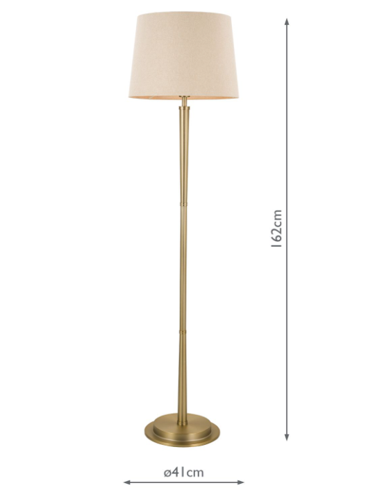 Sullivan Floor Lamp- Matt Champagne With Shade