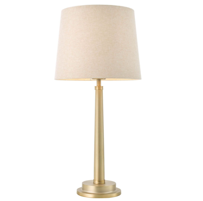 Sullivan Table Lamp- Matt Champagne With Shade