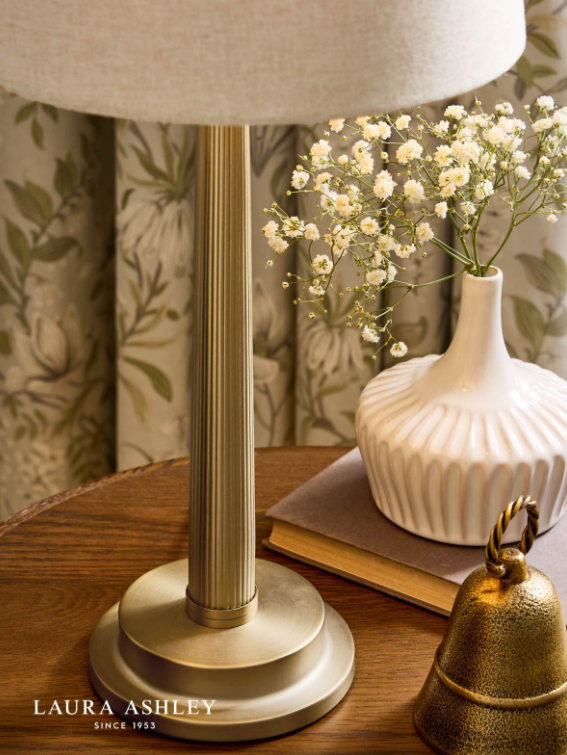 Sullivan Table Lamp- Matt Champagne With Shade