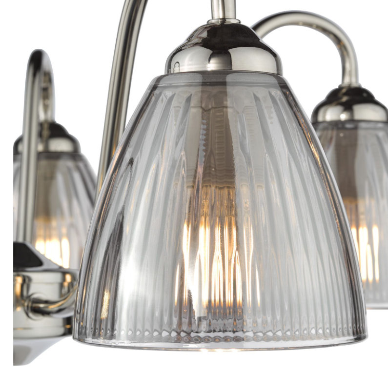 Glynis 3/5 Lt Semi Flush Ceiling Light- Antique Bronze/ Polished Nickel Finishes