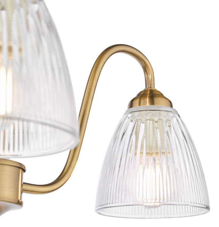Glynis 3/5 Lt Semi Flush Ceiling Light- Antique Bronze/ Polished Nickel Finishes