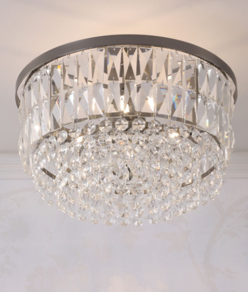 Rhosill 3 Lt Semi-Flush Light- Aged Pewter/ Antique Brass