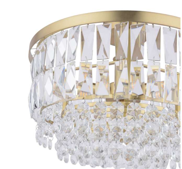 Rhosill 3 Lt Semi-Flush Light- Aged Pewter/ Antique Brass