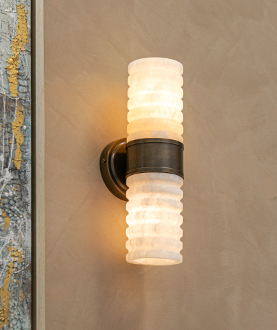 Havek Wall Lamp- Bronze Alabaster
