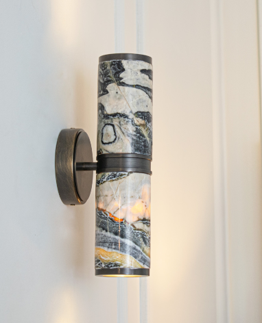Eloise Wall Lamp- Bronze and Green Marble Finish