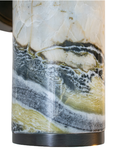 Eloise Wall Lamp- Bronze and Green Marble Finish