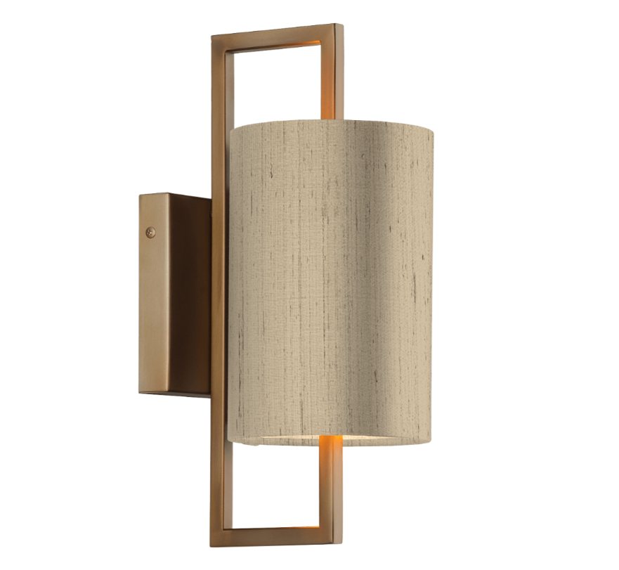 Hampstead Wall Light Antique Brass With Bespoke Shade