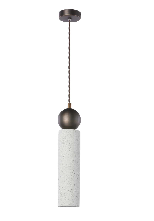 Ayla Single Pendant-  Jesmonite and Antique Brass