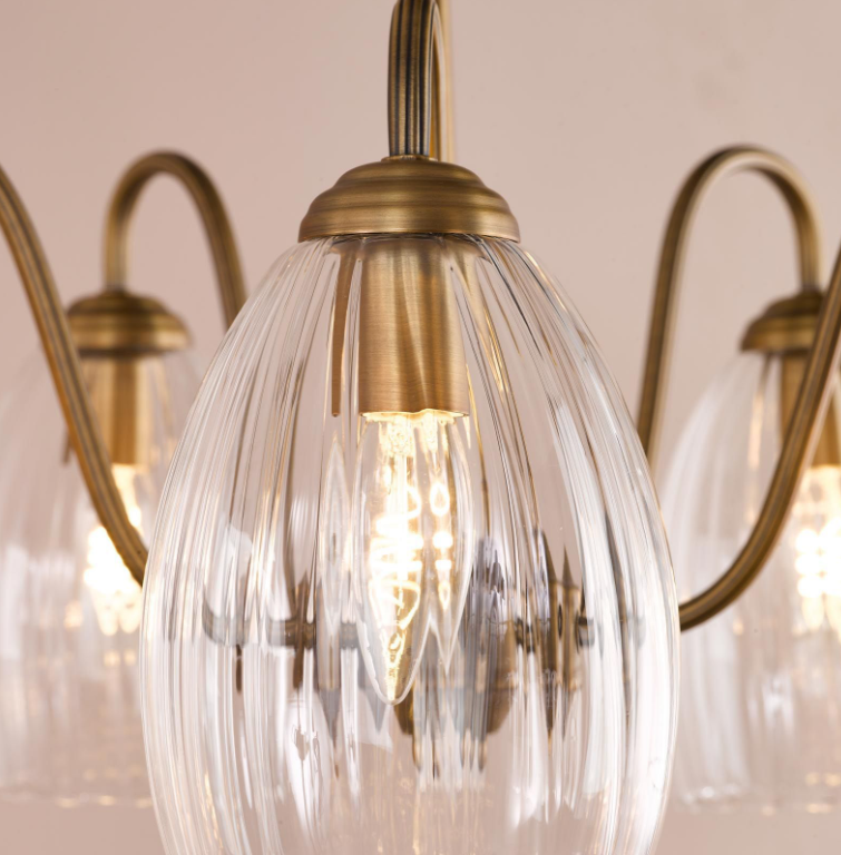 Valora 5 Light Pendant-  Antique Bronze & Polished Nickel