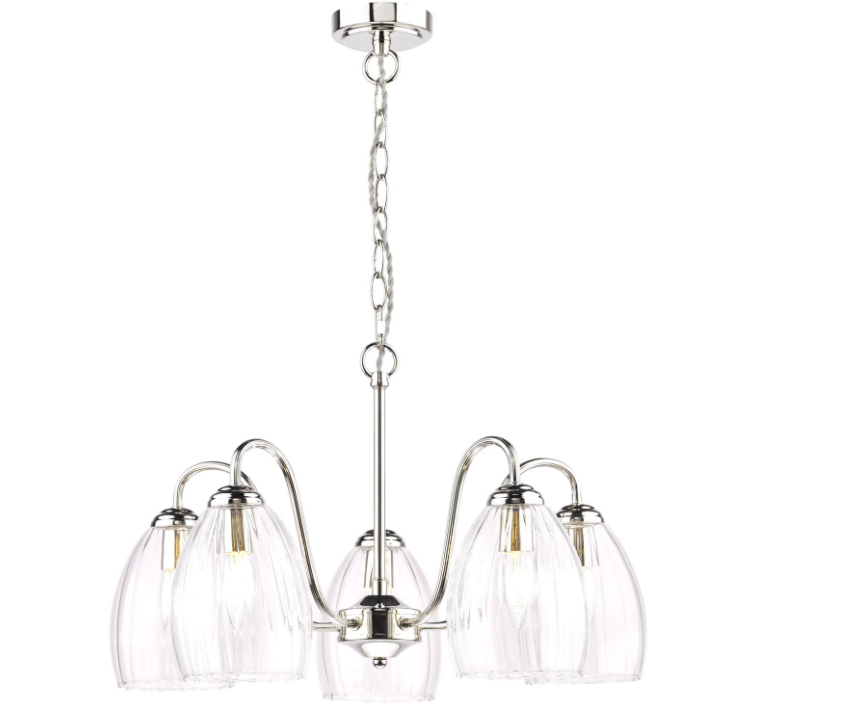Valora 5 Light Pendant-  Antique Bronze & Polished Nickel