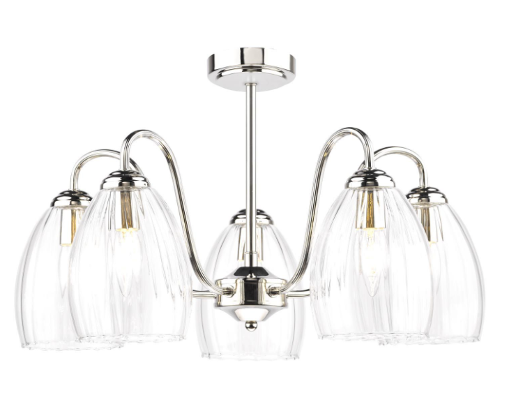 Valora 5 Light Pendant-  Antique Bronze & Polished Nickel