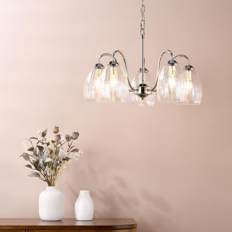 Valora 5 Light Pendant-  Antique Bronze & Polished Nickel