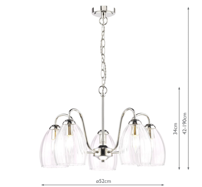 Valora 5 Light Pendant-  Antique Bronze & Polished Nickel