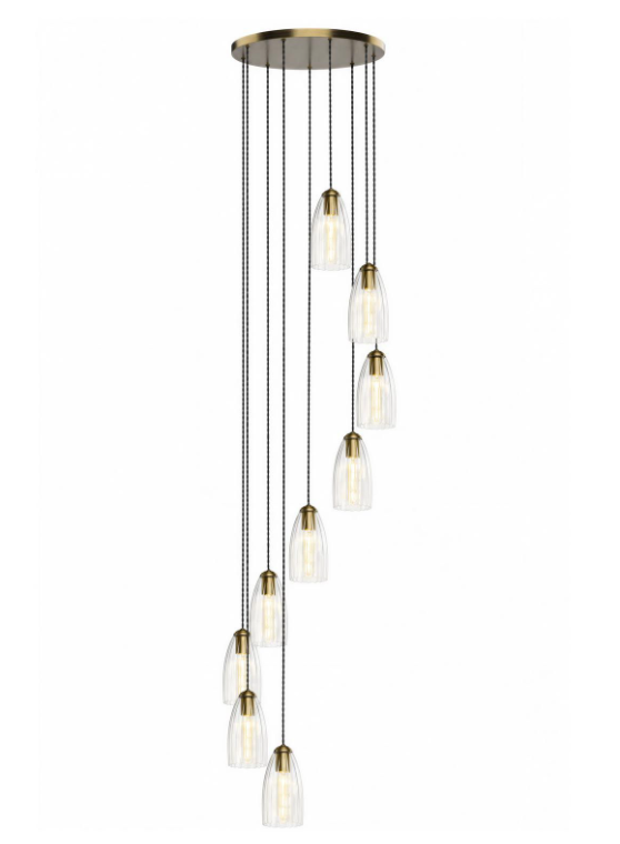 Valora 6/9/12Lt Cluster Light- Antique Bronze & Polished Nickel Finishes