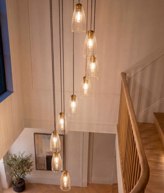 Valora 6/9/12Lt Cluster Light- Antique Bronze & Polished Nickel Finishes