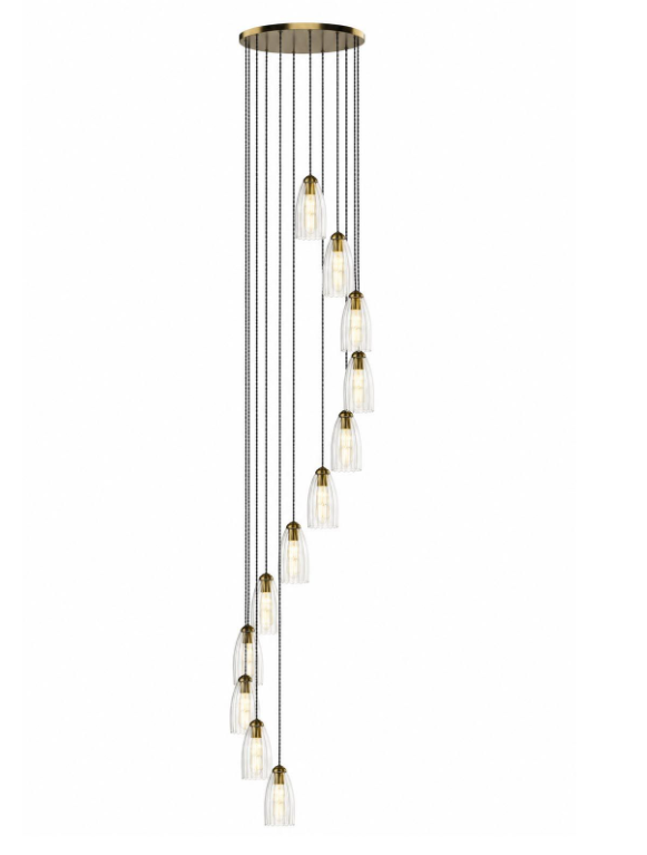 Valora 6/9/12Lt Cluster Light- Antique Bronze & Polished Nickel Finishes