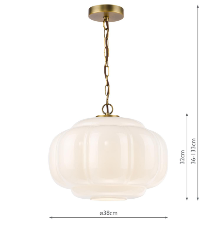 Sumitra Pendant- Antique Bronze and Opal Glass