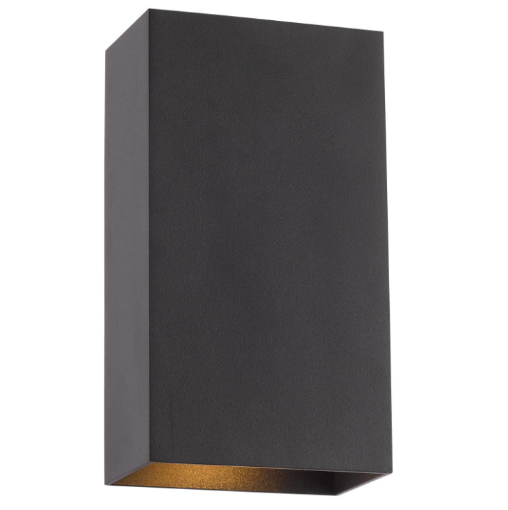 Soven 2Lt Wall Light-  Matt Black/ Satin Bronze Finishes