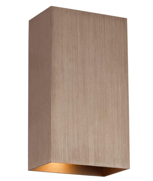 Soven 2Lt Wall Light-  Matt Black/ Satin Bronze Finishes