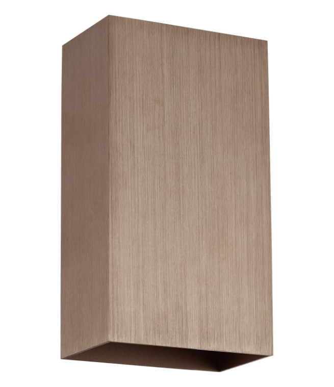 Soven 2Lt Wall Light-  Matt Black/ Satin Bronze Finishes