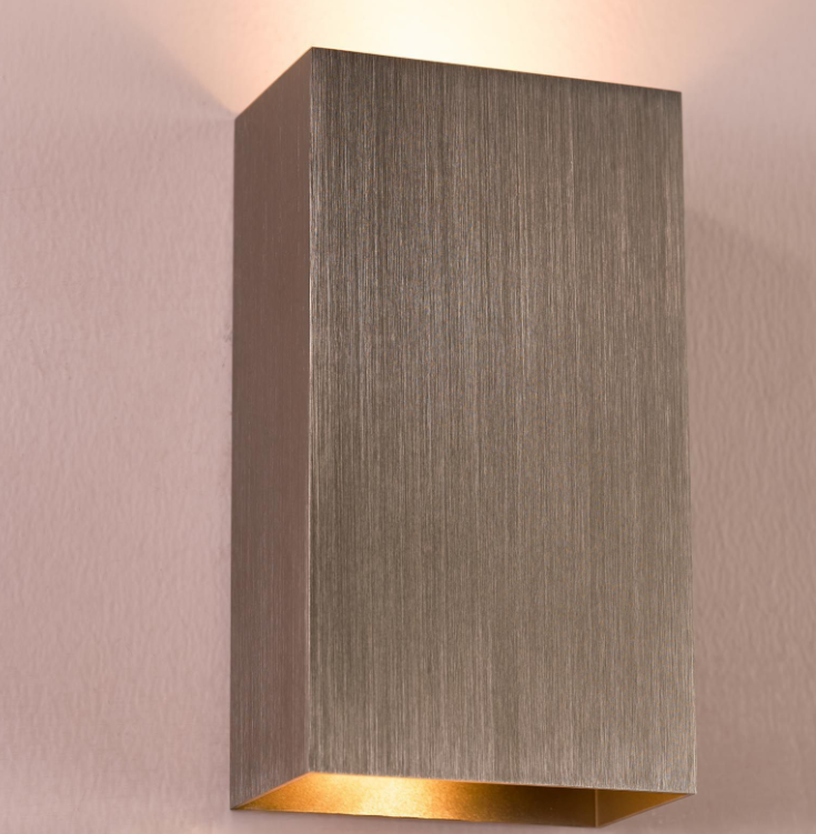 Soven 2Lt Wall Light-  Matt Black/ Satin Bronze Finishes
