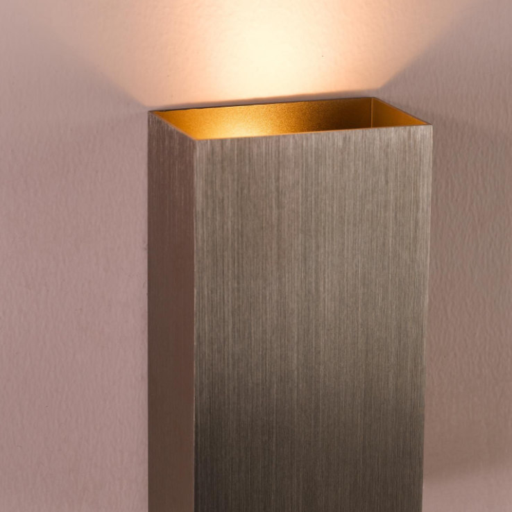 Soven 2Lt Wall Light-  Matt Black/ Satin Bronze Finishes