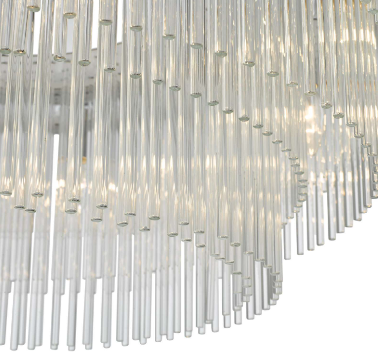 Alpheios 12 Light Pendant- Polished Chrome and Glass
