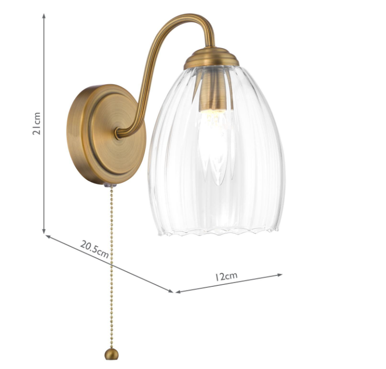Valora Wall Light-  Antique Bronze/ Polished Nickel