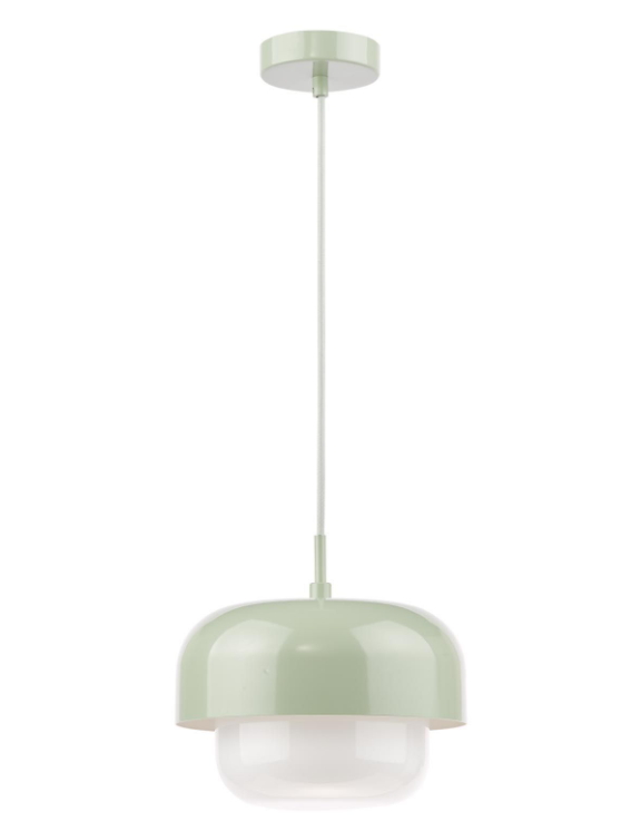Topanga Pendant Light- Blue/ Green and Opal Glass