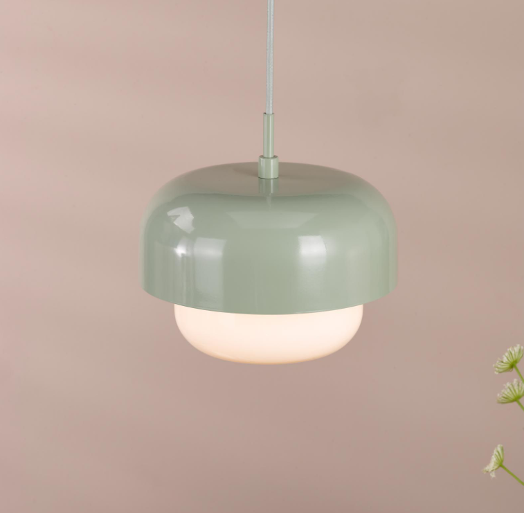 Topanga Pendant Light- Blue/ Green and Opal Glass